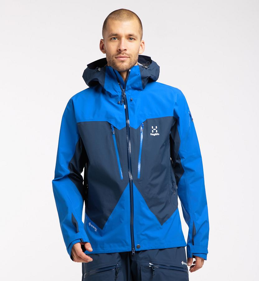 Haglöfs Spitz Ski Jacket Blue For Mens LUQIO1680 Australia